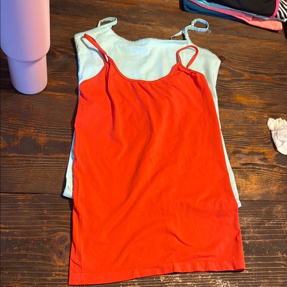 SO Tops - SO Blue and Orange Fitted Camisoles Top